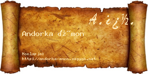 Andorka Ámon névjegykártya